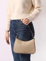 Schoudertas Danni 26 Leder Lauren ralph lauren Bruin danni 31883768-vue-porte