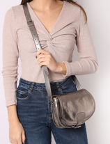 Cross Body Tas Vintage Leder Paul marius Grijs vintage BOHEMIEN-vue-porte