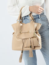Bucket Bag M Premier Flirt Leder Lancel Beige premier flirt A10110-vue-porte