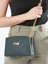 Cross Body Tas Poppy Leder Nathan baume Blauw eden 2-vue-porte