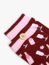 Sokken Cabaia Rood socks women MIC-vue-porte