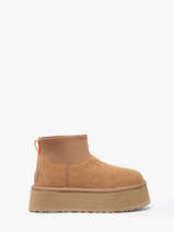 Boots Met Platformzool Classic Mini Dipper Uit Leder Ugg Beige women 1168170
