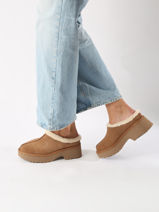 Boots New Height Cozy Uit Leder Ugg Beige women 1162510-vue-porte