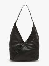 Schoudertas Cow Leder Basilic pepper Zwart cow BCOW74