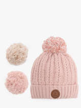 Muts Met Verwisselbare Pompon Cabaia Roze hats MOSCOWMU
