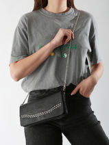 Cross Body Tas Glam Leder Basilic pepper Zwart glam BGLA43-vue-porte