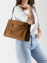 Schoudertas Emie Leder Le tanneur Bruin emie TEMI1670-vue-porte