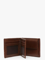 Chequehouder Met Portemonnee Rough Gear Leder Maverick Bruin rough gear MAVRG004-vue-porte