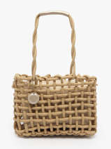 Handtassen Crochet Le voyage en panier Bruin crochet PM853