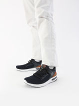 Sneakers Numbis Uit Leder Bugatti Blauw men 34265860-vue-porte