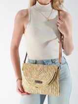 Cross Body Tas Milos Stro Les tropeziennes Beige milos TZ03-vue-porte