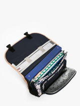 Boekentas Kind 2 Compartimenten Cameleon Blauw actual BAS-CA35-vue-porte