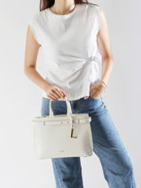 Handtas Faubourg Leder Lancel Bruin faubourg A13528-vue-porte