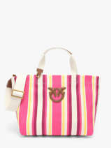 Shoppingtas Logo Shopper Katoen Pinko Roze logo shopper 4753A2G5