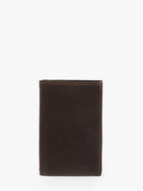 Compacte Portefeuille Oil Leder Etrier Zwart oil EOIL027