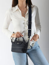 Longchamp Le pliage xtra animation ecuss Handtas Blauw-vue-porte