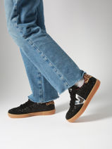 Sneakers Berlin Uit Leder Victoria Zwart women 1126223-vue-porte