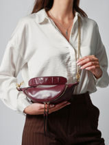 Cross Body Tas Xs Origami Leder Lancel Violet origami A12526-vue-porte