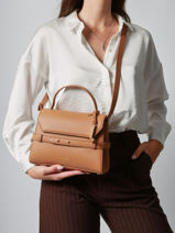 Cross Body Tas Faubourg Leder Lancel Bruin faubourg A13948-vue-porte