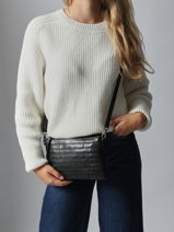 Cross Body Tas Heritage Leder Biba Zwart heritage LEB16L-vue-porte