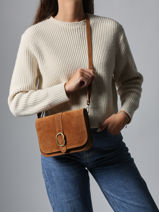 Cross Body Tas Velvet Leder Milano Bruin velvet VE25063-vue-porte