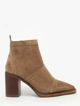 Enkellaarsjes Met Hak Uit Leder Alpe Bruin women 54491109
