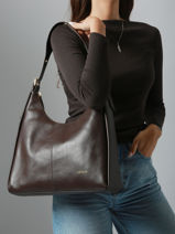 Schoudertas Tina Glad Leder Nat et nin Bruin vintage TINA-vue-porte