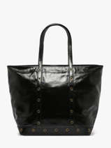 Handtas Le Cabas S In Gekreukeld Leder Vanessa bruno Zwart cabas cuir 82V40409