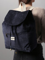 Cross Body Tas Hindbag Blauw velours V-vue-porte