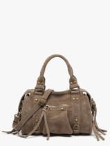 Cross Body Tas Velvet Leder Milano Bruin velvet VE24093