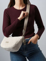 Cross Body Tas Sherpa David jones Beige sherpa CM7774-vue-porte