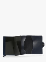 Kaarthouder Twin Original 2 Compartimenten Leder Secrid Blauw original TO-vue-porte