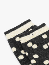 Damessokken Midnight Black Cabaia Zwart socks women MINUIT-vue-porte