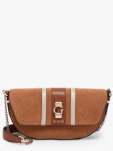 Cross Body Tas Erenia Leder Guess Bruin erenia SB783821