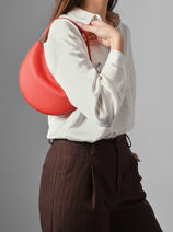 Longchamp Le roseau Schoudertas Rood-vue-porte