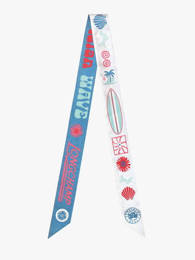 Longchamp Soie gots Sjaal Blauw