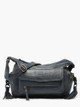 Cross Body Tas Cow Leder Basilic pepper Blauw cow BCOW86