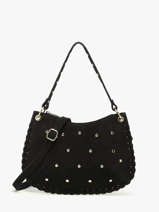 Schoudertas Velvet Leder Milano Zwart velvet VE25116