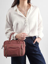 Cross Body Tas Baby Macy Leder Nat et nin Roze vintage BABYMACY-vue-porte