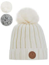 Muts Met Verwisselbare Pompon Cabaia Wit hats KYRROYAL