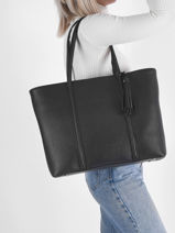 Schoudertas Nathan Leder Nathan baume Zwart nathan 36855-vue-porte