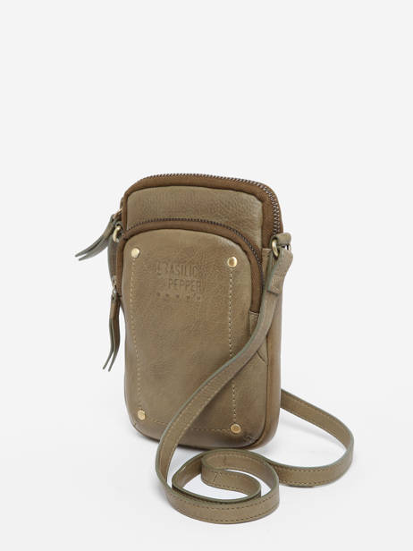 Telefoonetui /cross Body Leder Basilic pepper Groen boston BBOS04 ander zicht 2