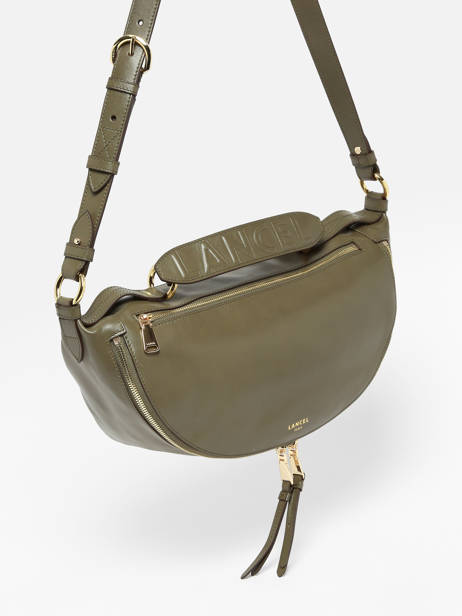 Cross Body Tas M Origami Leder Lancel Groen origami A12528 ander zicht 2