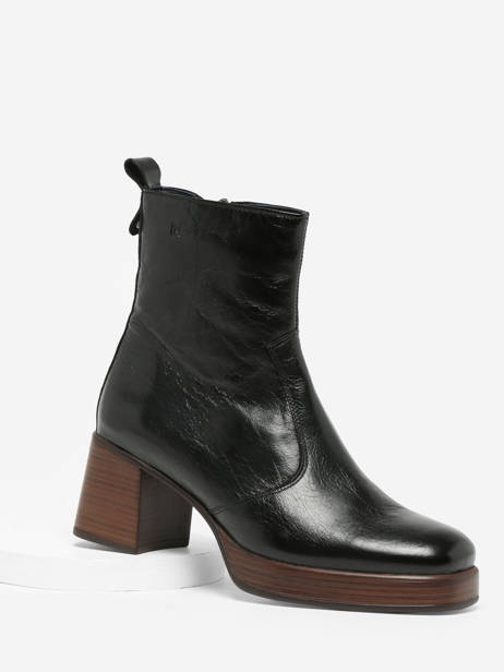 Enkellaarsjes Met Hak Cristel Uit Leder Dorking Zwart women D9157 ander zicht 1