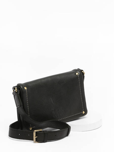 Cross Body Tas Boston Leder Basilic pepper Zwart boston BBOS03 ander zicht 2