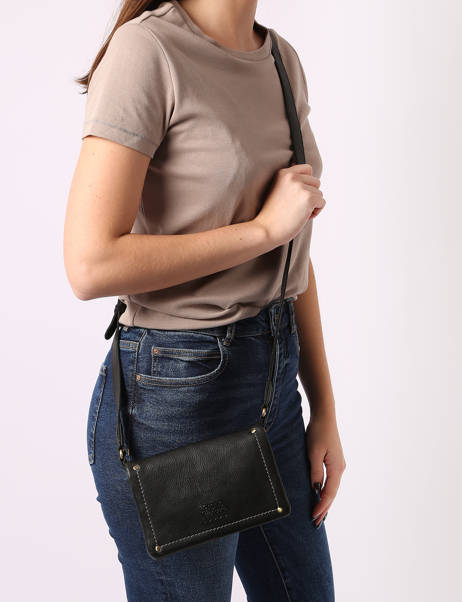 Cross Body Tas Boston Leder Basilic pepper Zwart boston BBOS03 ander zicht 1