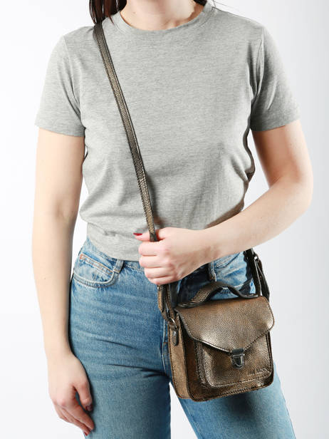 Cross Body Tas Melle George Xs Granite Leder Paul marius Goud granite GEORXGRA ander zicht 1