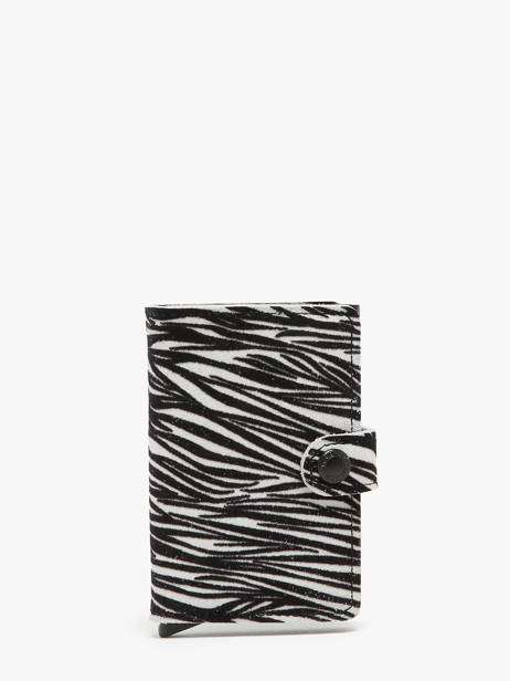 Mini Kaarthouder Zebra Leder Secrid Zwart animal MZE