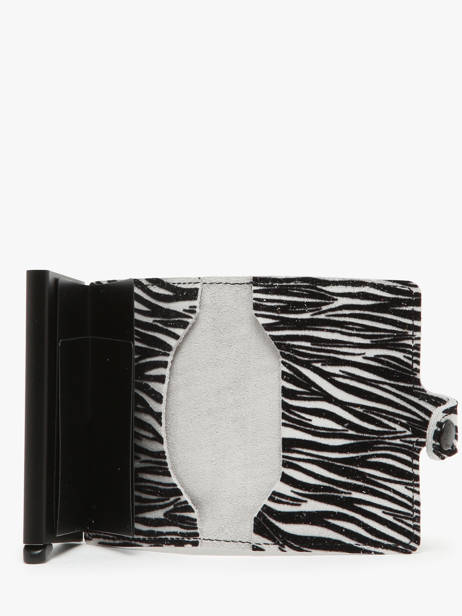 Mini Kaarthouder Zebra Leder Secrid Zwart animal MZE ander zicht 2