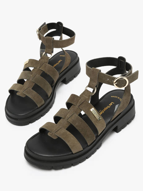 Sandalen Tobosued Uit Leder Les tropeziennes Groen women TOBOSUED ander zicht 3